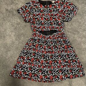 Willow Red and Black Floral dress